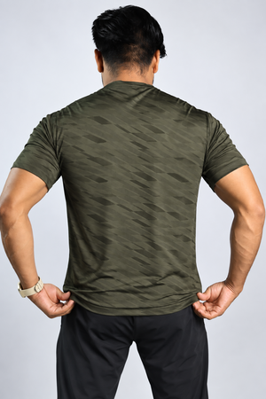 Athlix Premium Dry-Fit Performance T-Shirt - Olive - 1