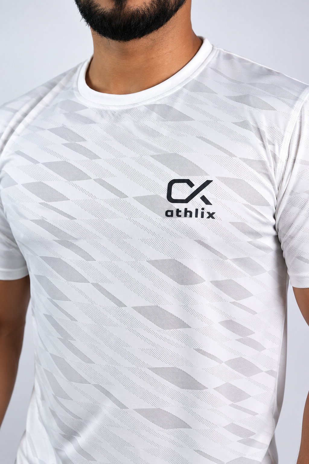 Athlix Premium Dry-Fit Performance T-Shirt - White
