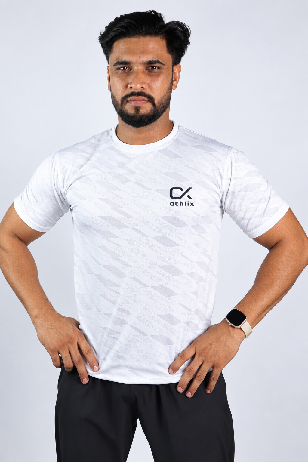 Athlix Premium Dry-Fit Performance T-Shirt - White