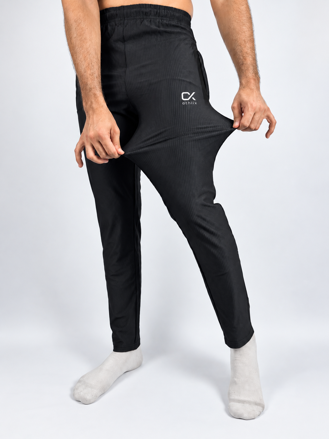 Athlix 4-Way Stretch Lycra Track Trouser