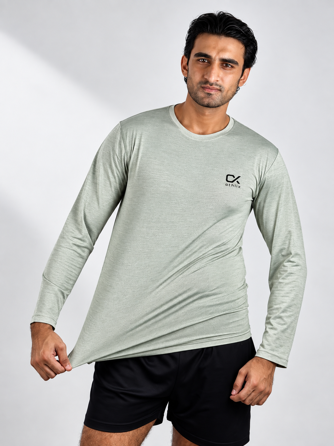 Athlix Premium Performance Full Sleeve Tee - Sage