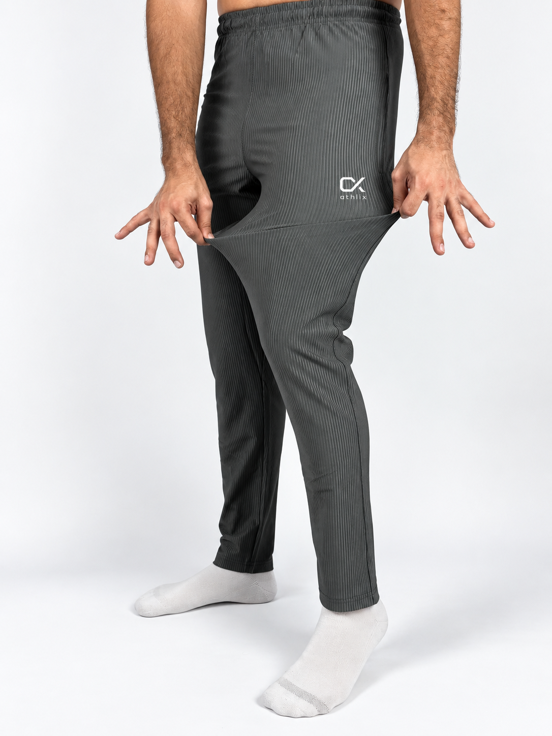 Athlix 4-Way Stretch Lycra Track Trouser