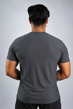 Athlix Premium Dry-Fit Performance T-Shirt Charcoal back