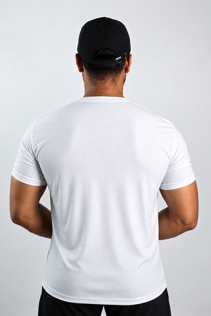 Athlix Premium Dry-Fit Performance T-Shirt White back