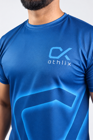 Athlix Premium Dry-Fit Performance T-Shirt - Blue - Blue - Detail 1