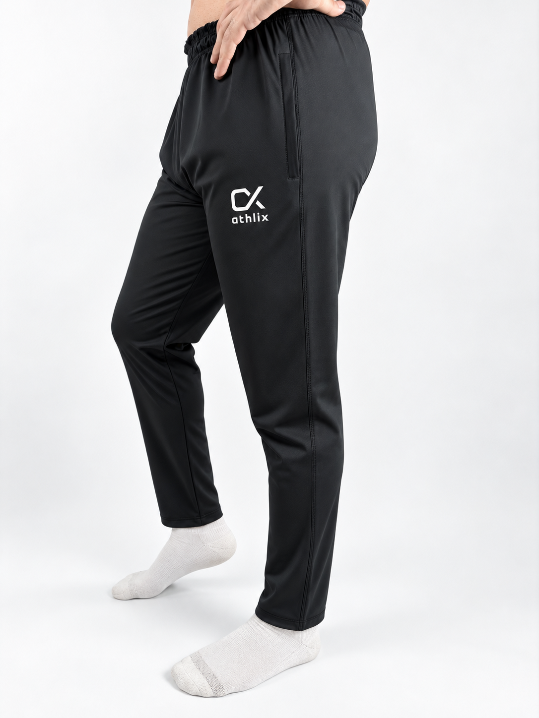 Athlix Premium Dry-Fit Trouser Black side view