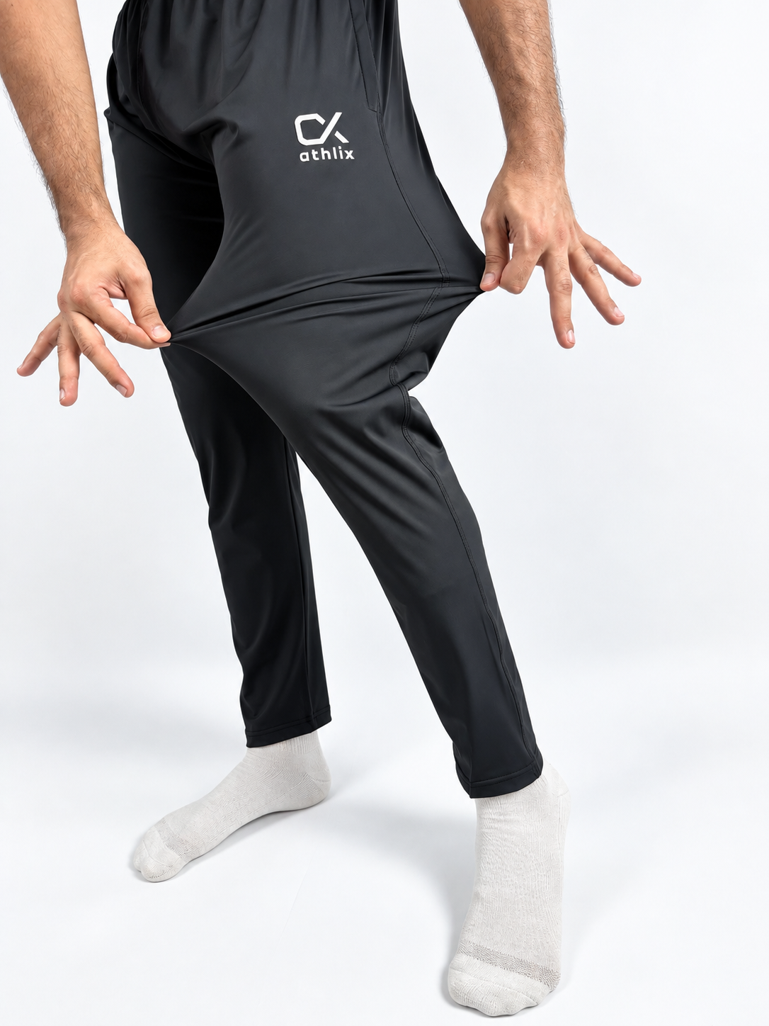 Athlix Premium Dry-Fit Trouser Black 4-way stretch
