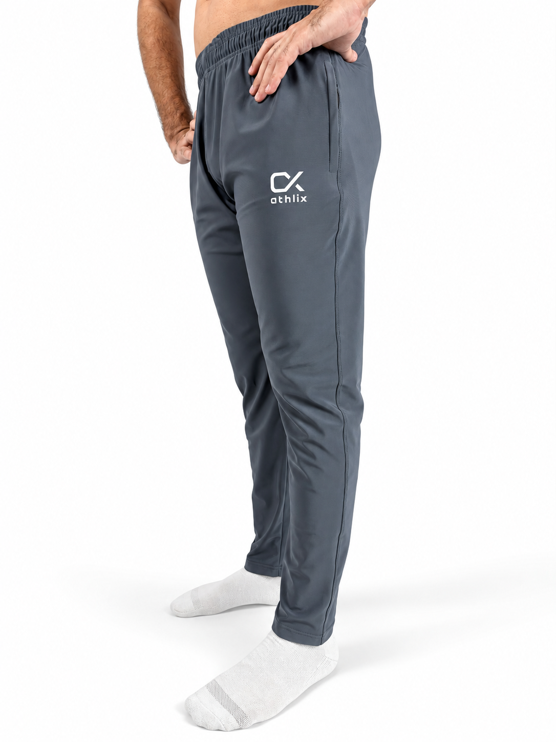 Athlix Premium Dry-Fit Trouser Charcoal Grey side view