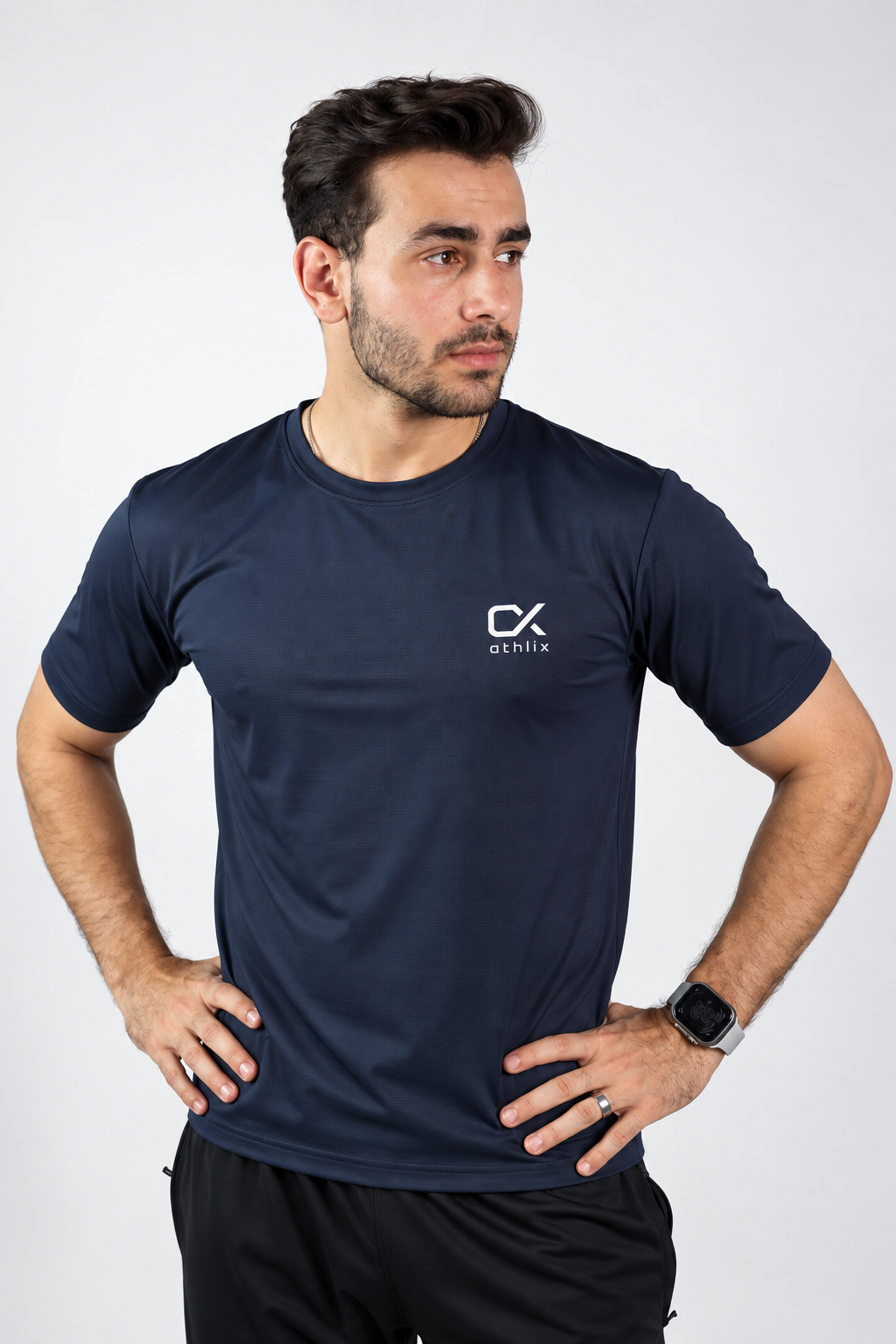 Athlix Premium Dry-Fit Performance T-Shirt - Navy - image 1