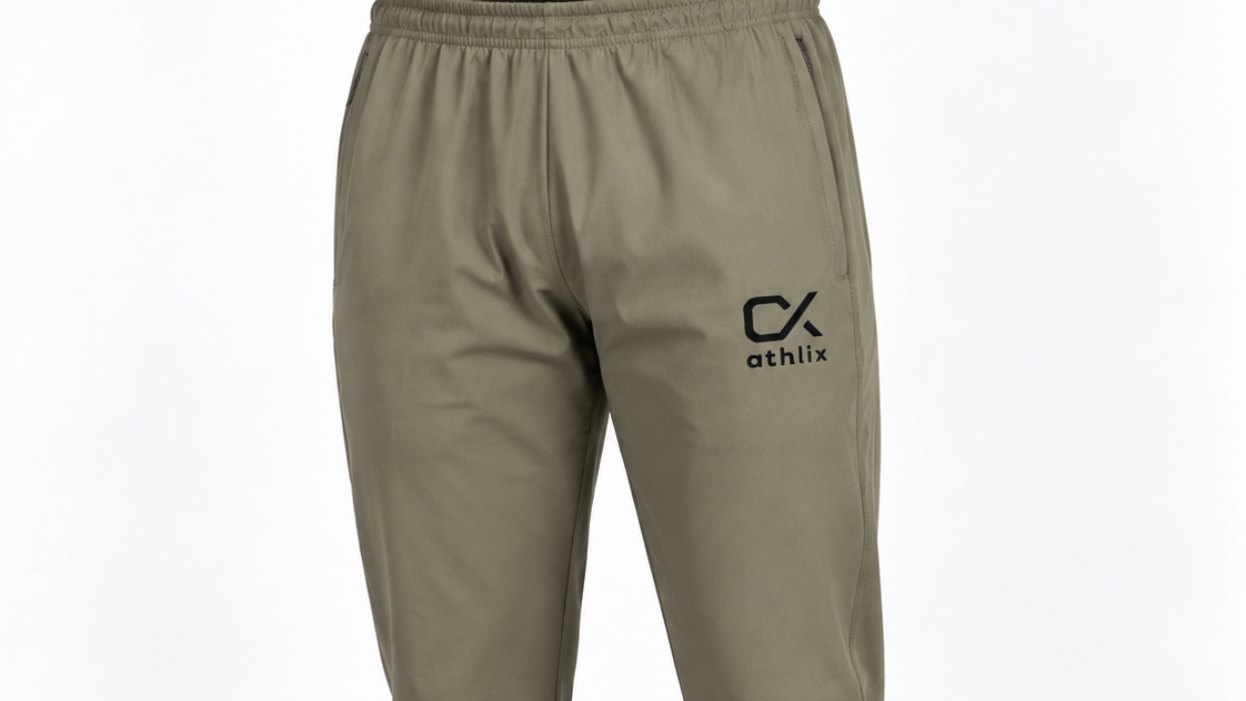 Athlix Premium Dry-Fit Trouser Olive Khaki front view