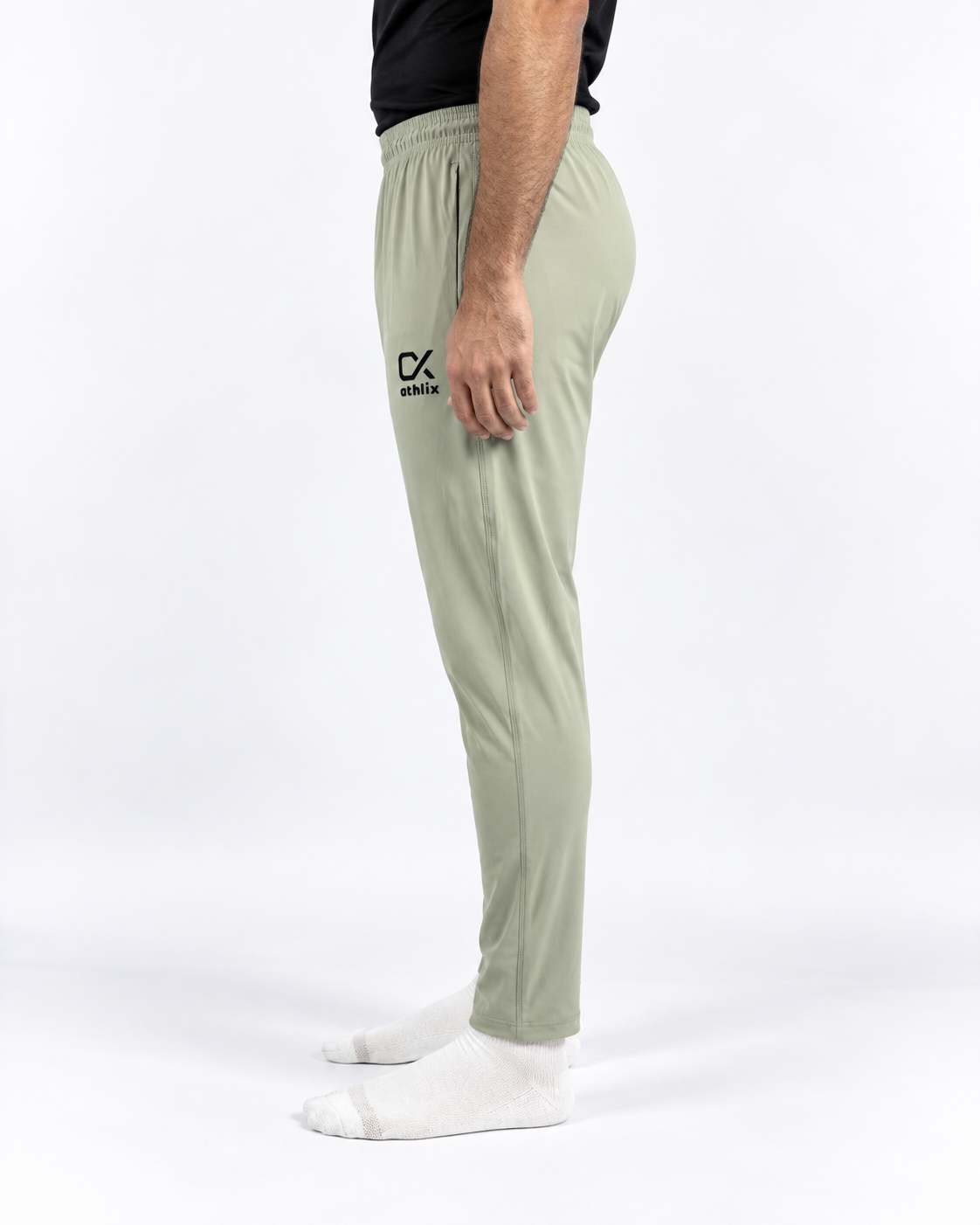 Athlix Premium Dry-Fit Trouser Light Sage side view