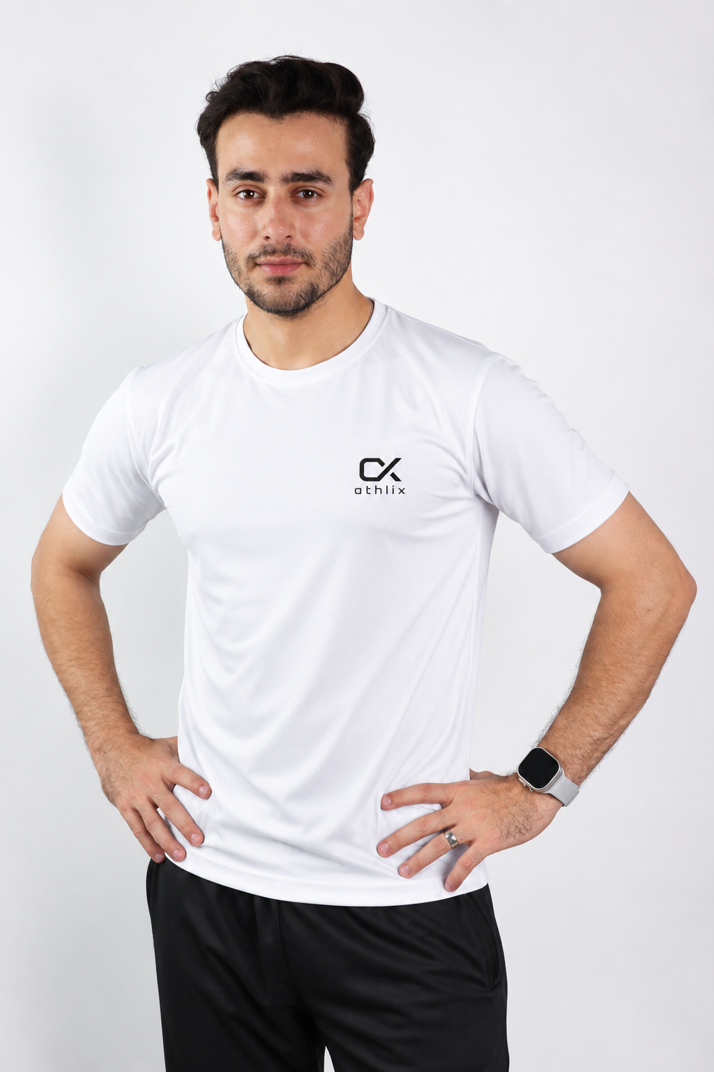 Athlix Premium Dry-Fit Performance T-Shirt - White - image 1