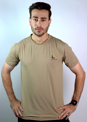 Performance Tee - Khaki - Athlix premium nylon performance tee