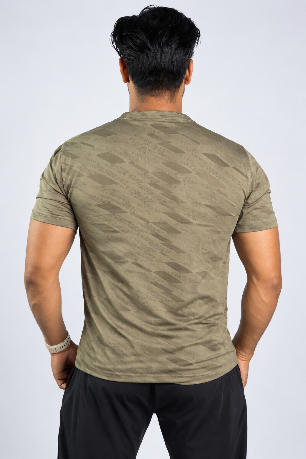 Athlix Premium Dry-Fit Performance T-Shirt - Khaki - 1
