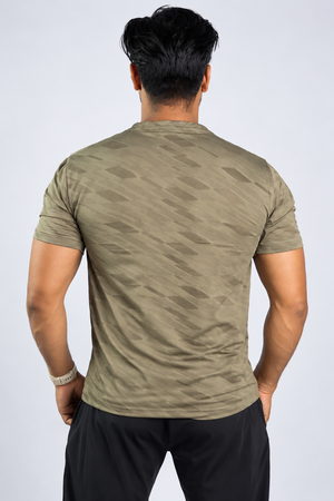 Athlix Premium Dry-Fit Performance T-Shirt - Khaki - 1