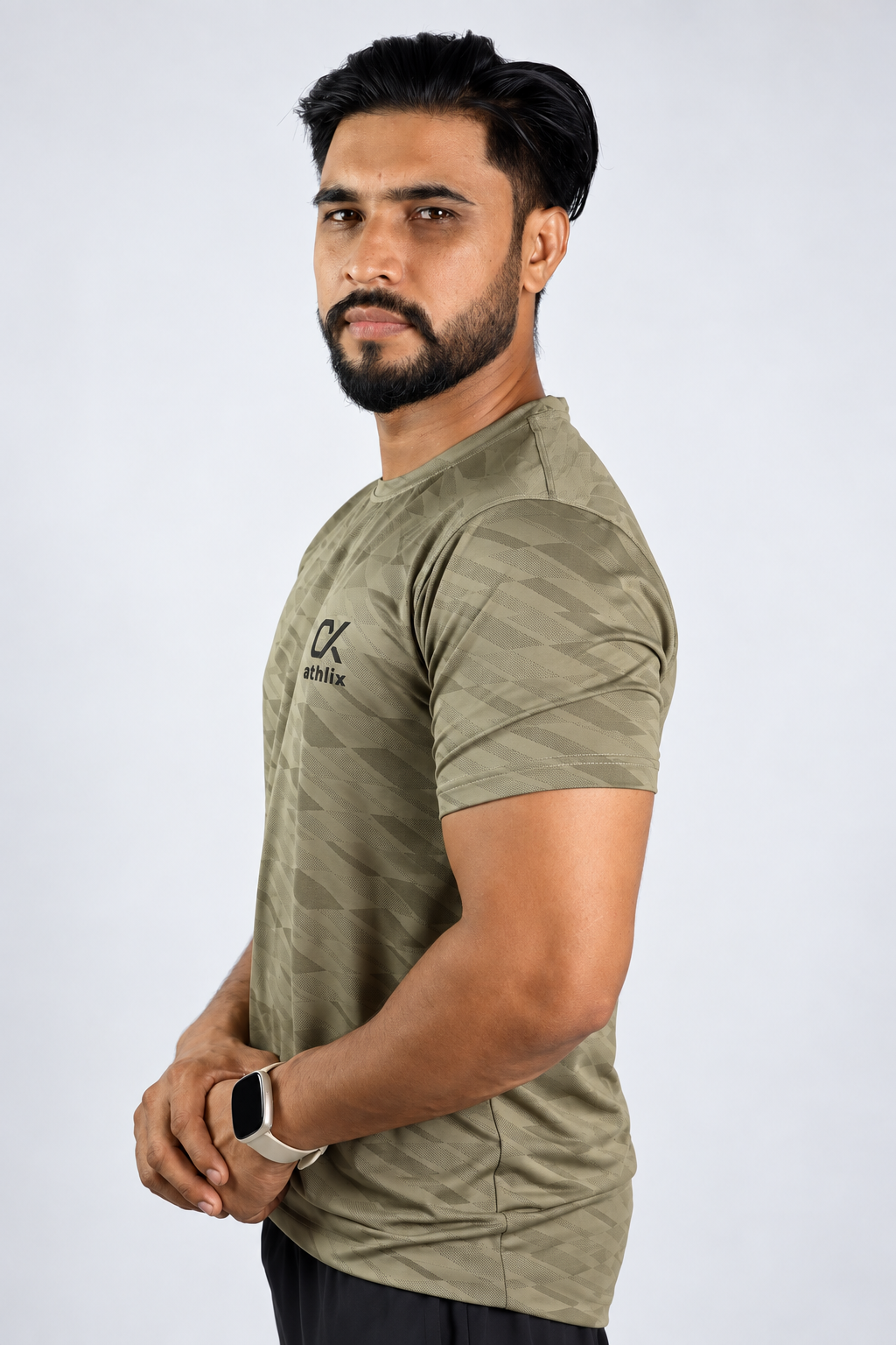 Athlix Premium Dry-Fit Performance T-Shirt - Khaki - 2