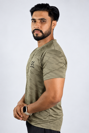 Athlix Premium Dry-Fit Performance T-Shirt - Khaki - 2