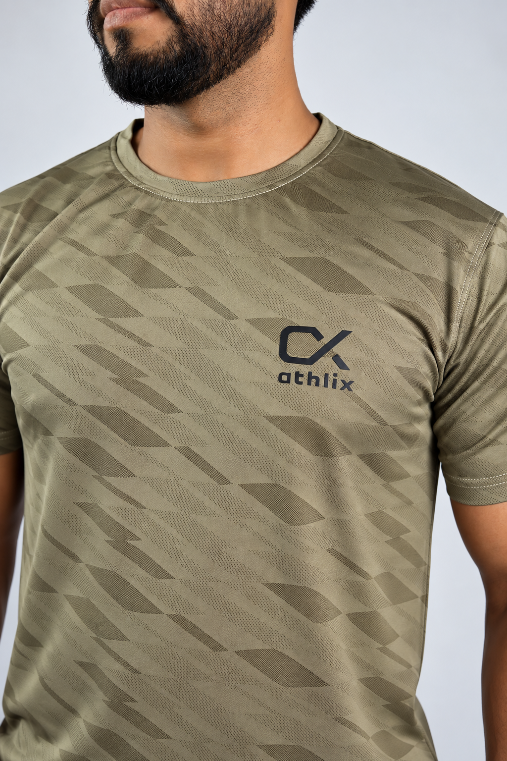 Athlix Premium Dry-Fit Performance T-Shirt - Khaki - 3
