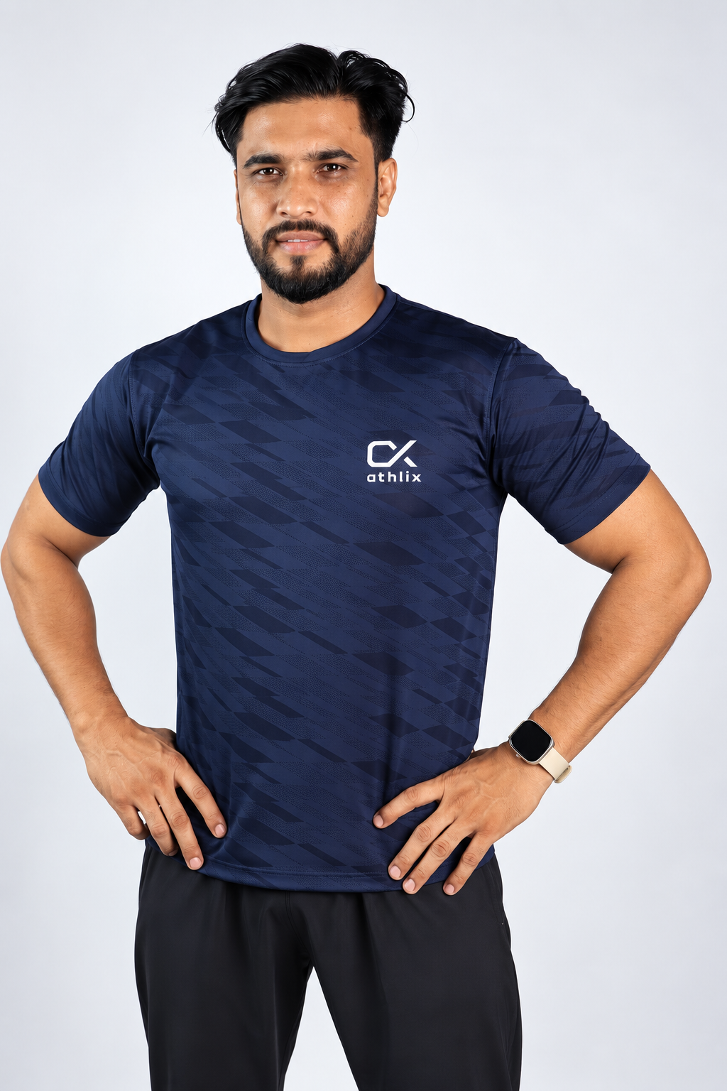 Athlix Premium Dry-Fit Performance T-Shirt - Navy - 2