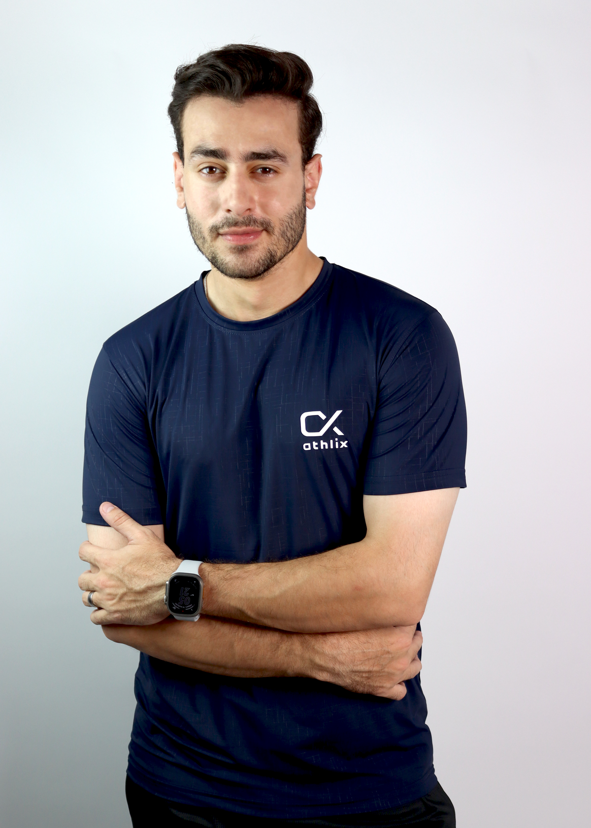 Performance Tee - Navy Blue - Athlix premium nylon performance tee