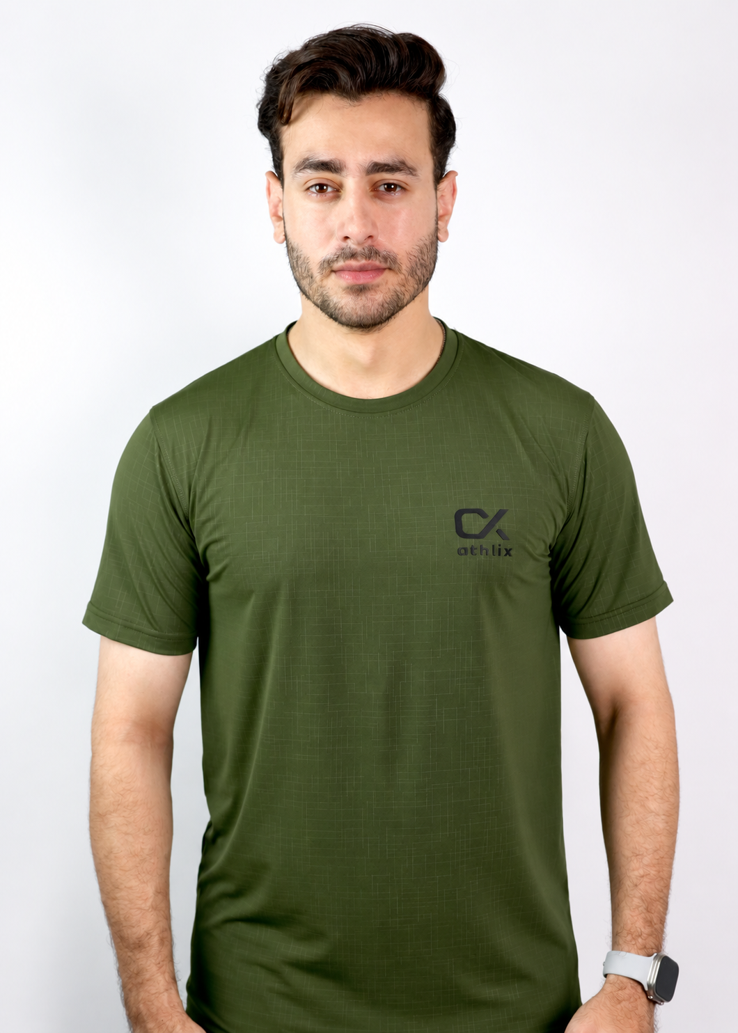 Performance Tee - Olive - Athlix premium nylon performance tee