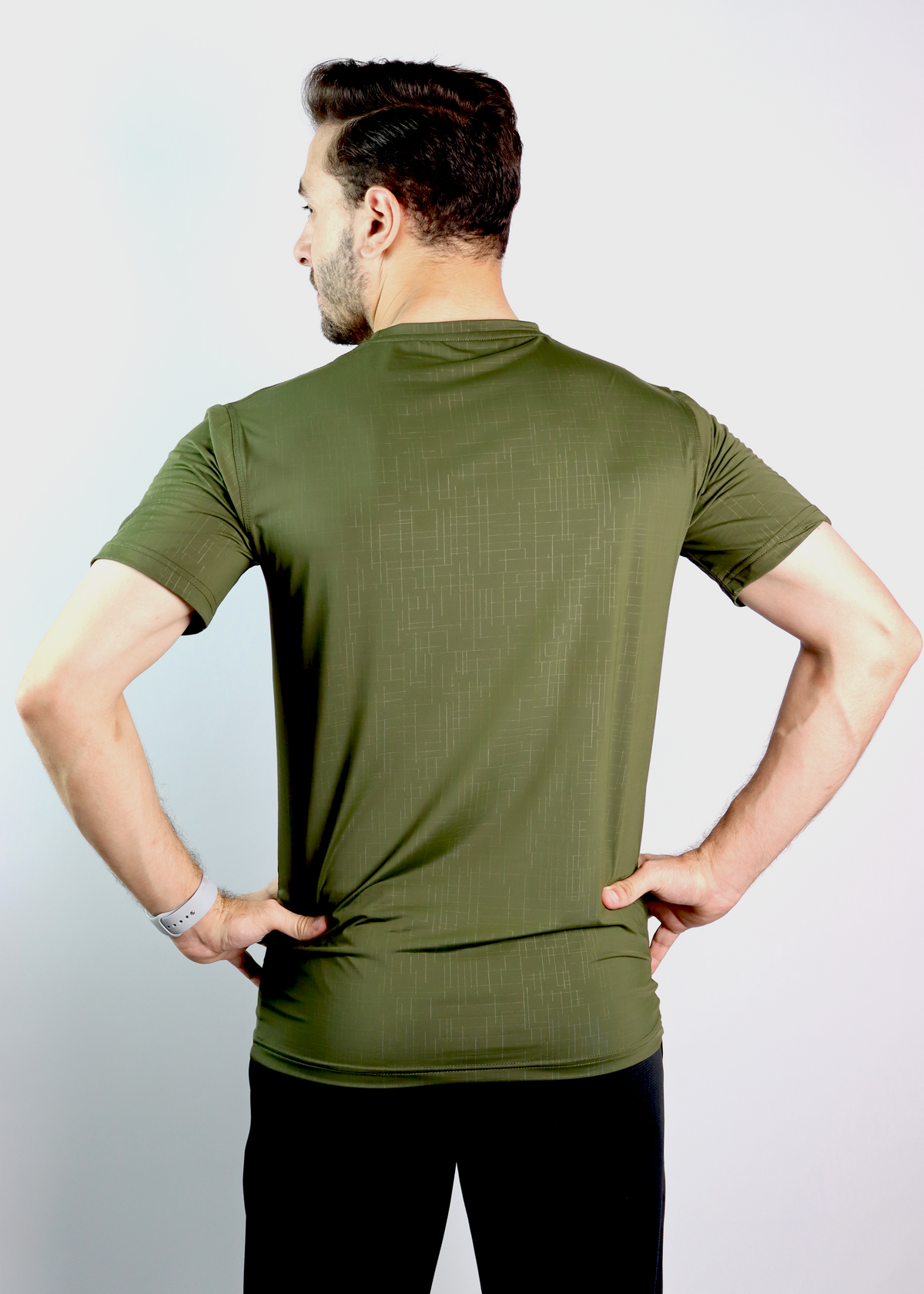 Performance Tee - Olive - Athlix premium nylon performance tee