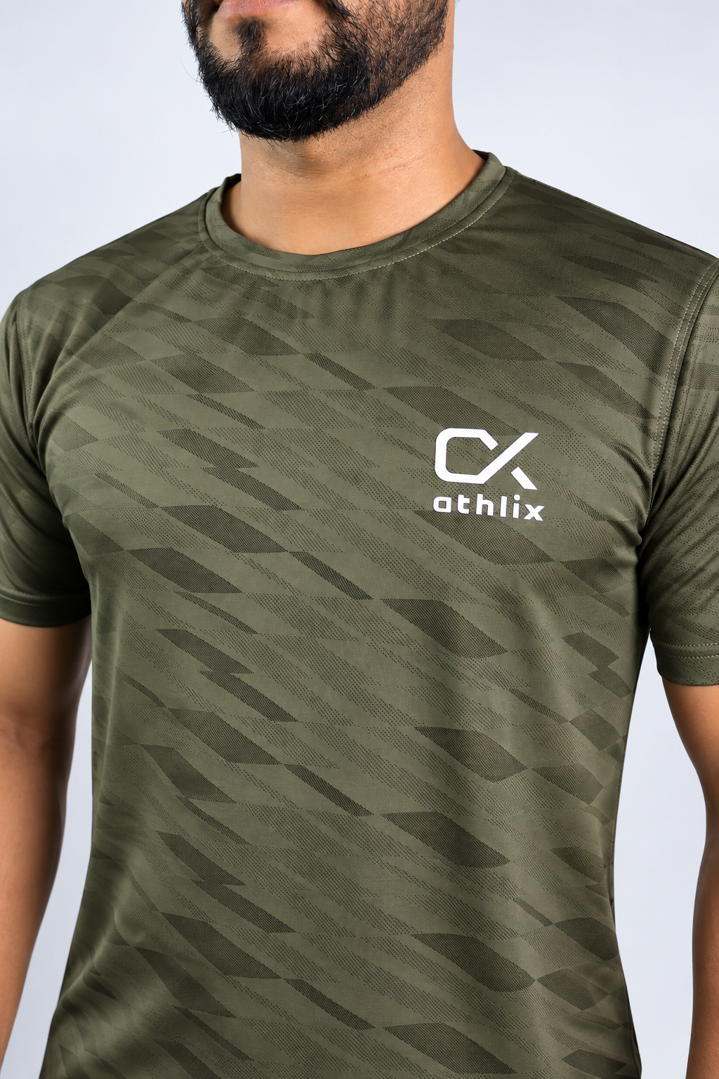 Athlix Premium Dry-Fit Performance T-Shirt - Olive - 2